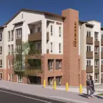 A rendering shows the proposed 320-unit Fairfield Apartments at Bressi Ranch in Carlsbad.