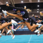 A Carlsbad Pop Warner cheer team performs during a competition. Courtesy photo