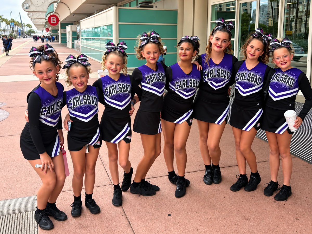 The Carlsbad Pop Warner cheer team. Courtesy photo/CPW