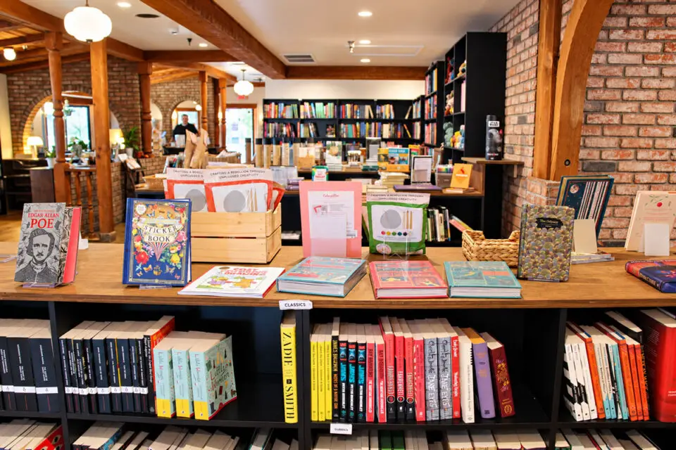 Books line the shelves at Carlsbad Village Books, a family-run bookstore that has transformed a former Irish pub. Photo by Christopher Bacon