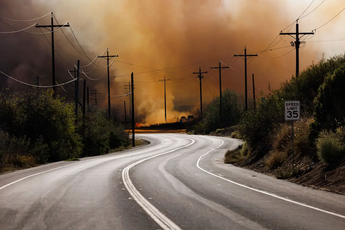 The Camp Pendleton Fire Department, supported by air and ground units from CAL FIRE and other agencies, responded to Henderson Fire. Photo by Sgt. Haley Fourmet Gustavsen
