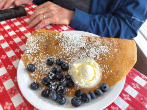 The blueberry pancakes at Ellen’s Danish Pancake House in Buellton are a longtime favorite with locals and visitors alike. Weekends mean a full house, so arrive early to avoid the lines. Photo by E’Louise Ondash