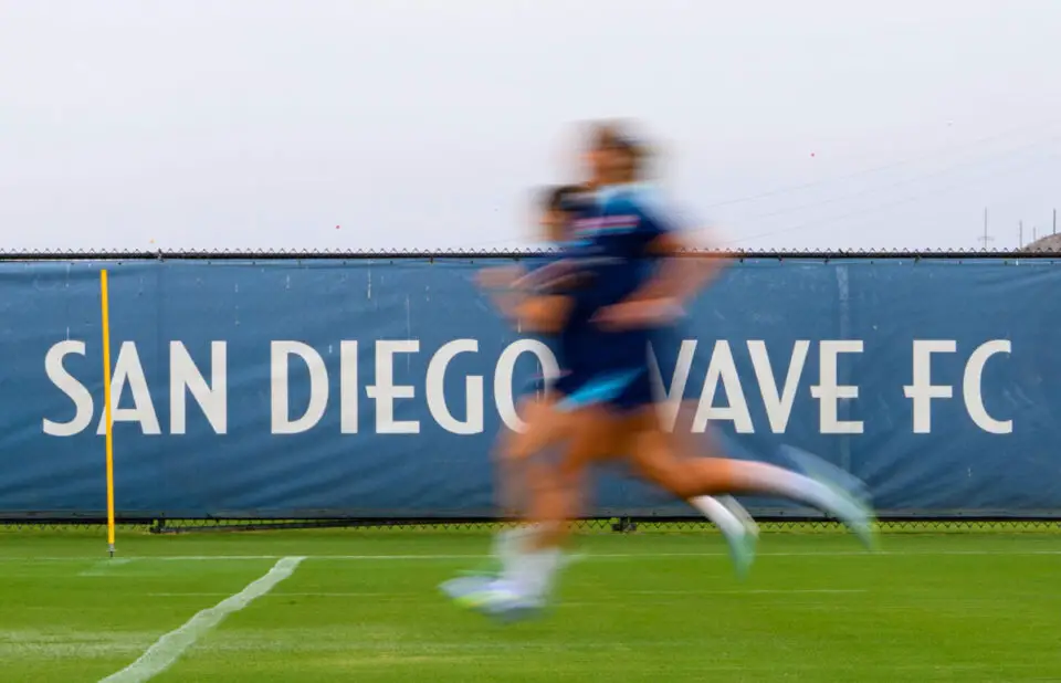 The San Diego Wave women’s soccer club ownership group is seeking a dedicated stadium at the Del Mar Fairgrounds when its lease at Snapdragon Stadium expires. Courtesy photo/Wave