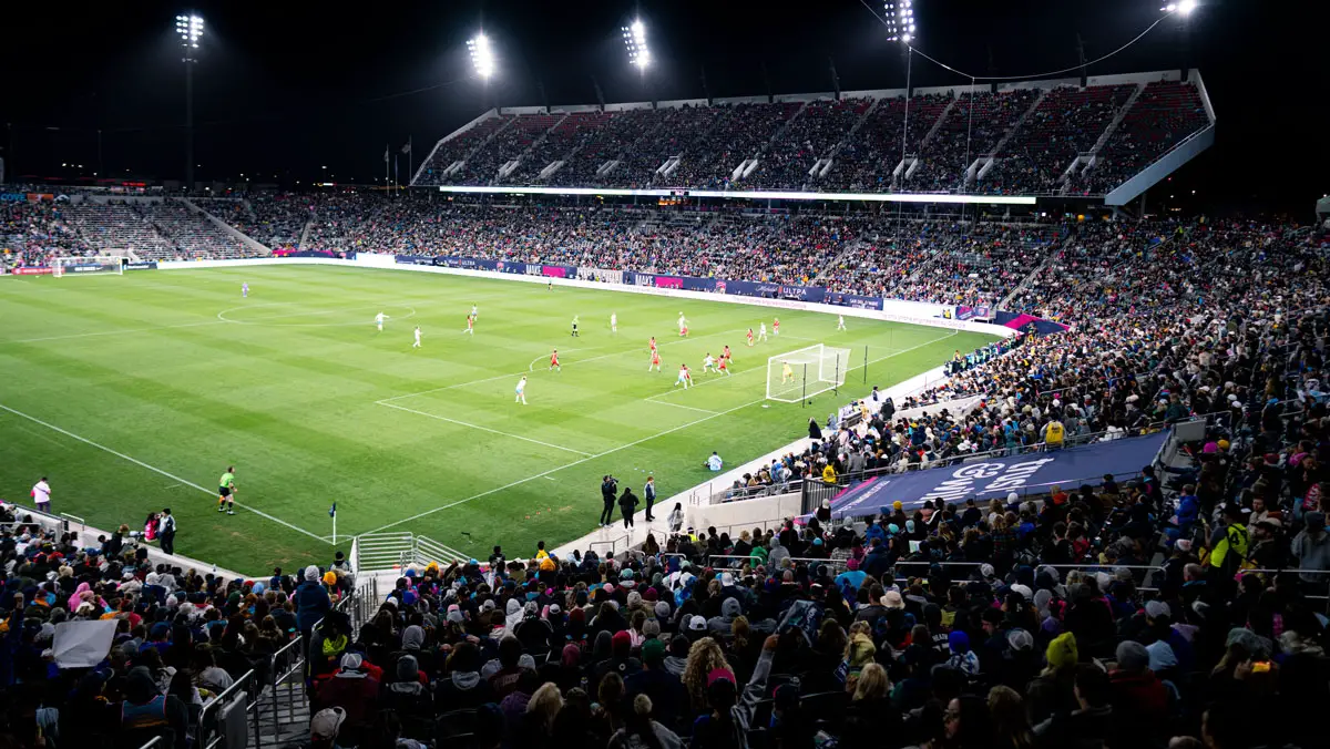 The San Diego Wave compete at Snapdragon Stadium in San Diego. The Wave's ownership group has proposed building a dedicated 12,000- to 16,000-seat soccer stadium at the Del Mar Fairgrounds. Courtesy photo/Wave