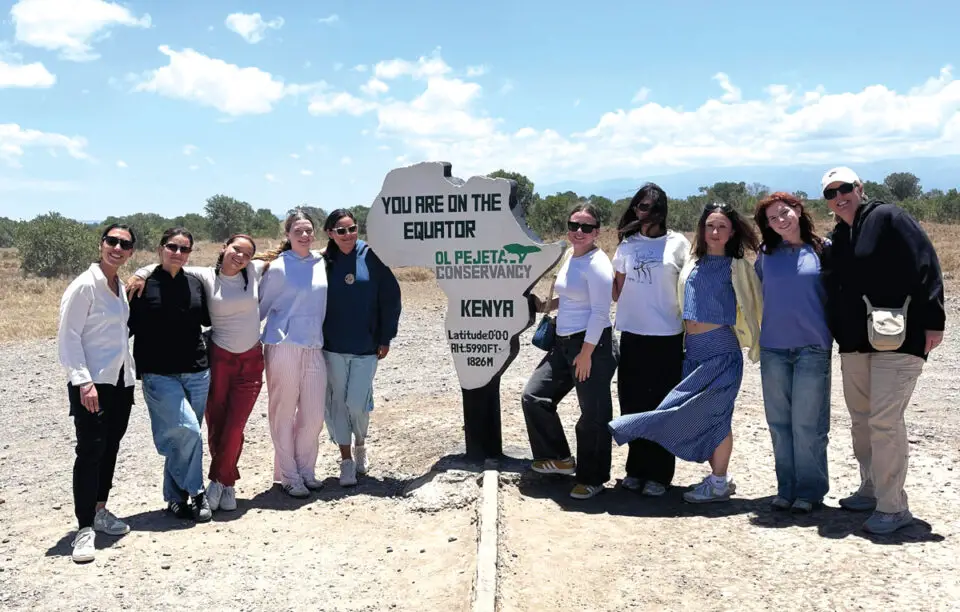 Grauer School students at the equator during their Expeditions trip to Kenya. Families can discover the school’s unique approach to education at its Nov. 7 open house. Courtesy photo