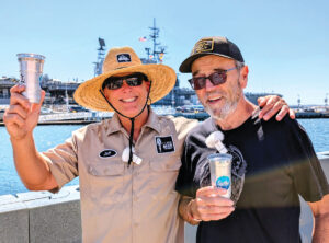 The author, left, with Niall White, San Diego beer enthusiast, at the Capital of Craft Beer Festival on the Broadway Pier. Courtesy photo