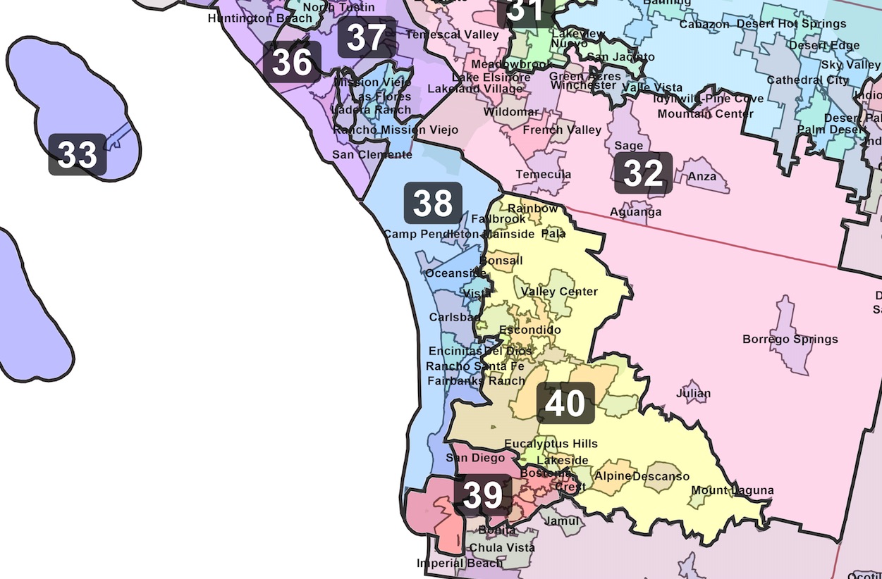 California Senate Districts 