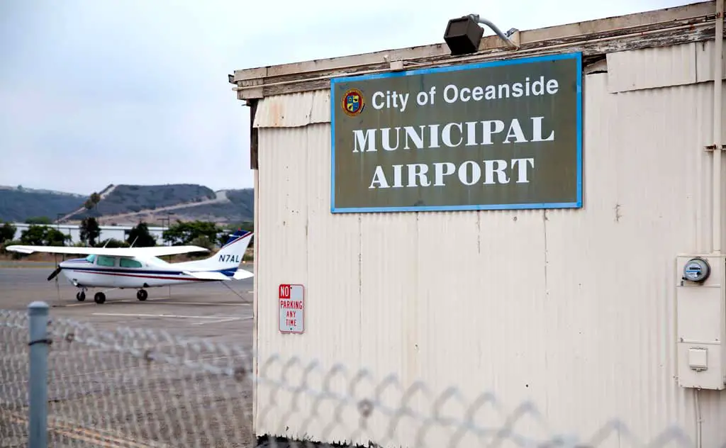 A plane landed without landing gear on Sunday at Oceanside Municipal Airport. File photo