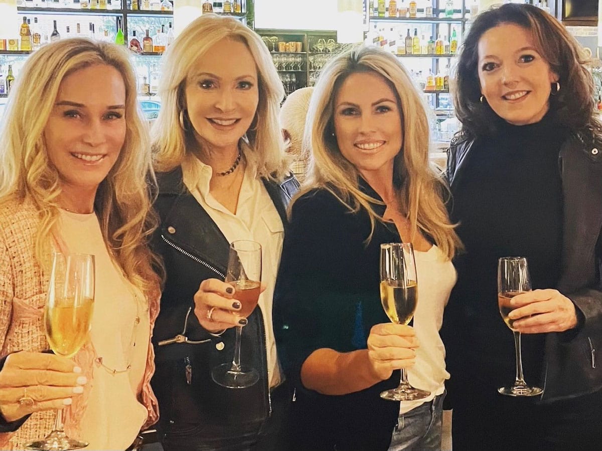 Guests enjoying Emmolo sparkling wine included former CBS News 8 reporter Sandra Maas (second from left). Photo by Rico Cassoni