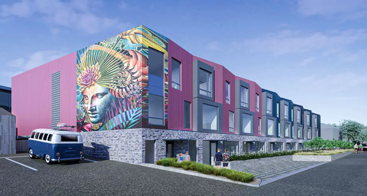 A rendering of the Moonlight Mixed-Use Project in Leucadia.