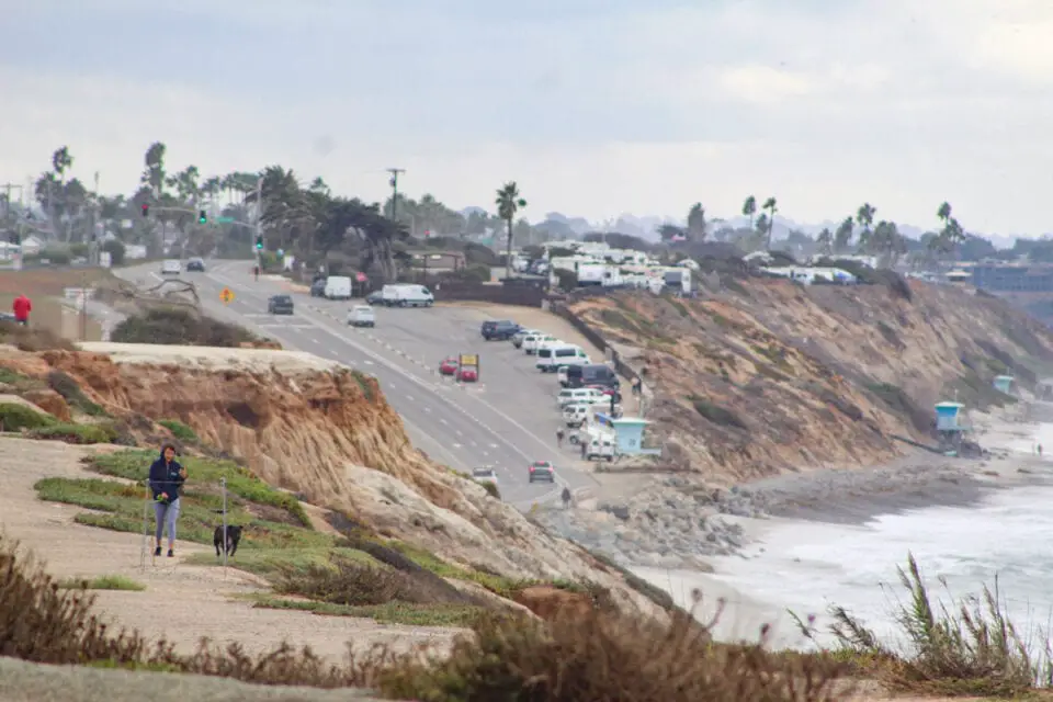 The Carlsbad City Council approved a study with the Scripps Institute of Oceanography to study moving the southbound lane of Carlsbad Boulevard east as part of the city’s effort to mitigate sea-level rise. Photo by Steve Puterski