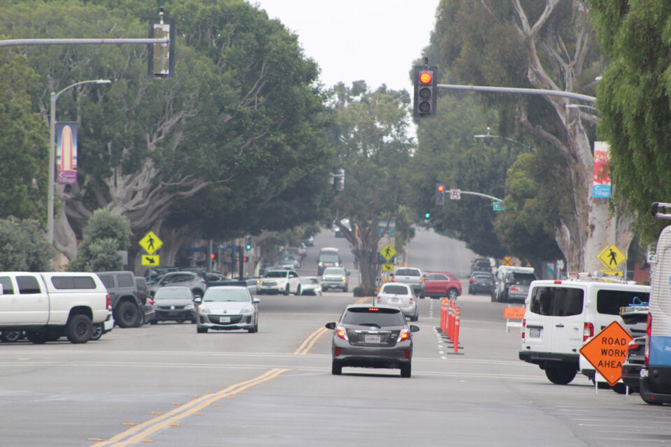 The Carlsbad City Council approved a feasibility study for the Grand Avenue promenade, which would close the eastbound lanes for cyclists and pedestrians. Photo by Steve Puterski