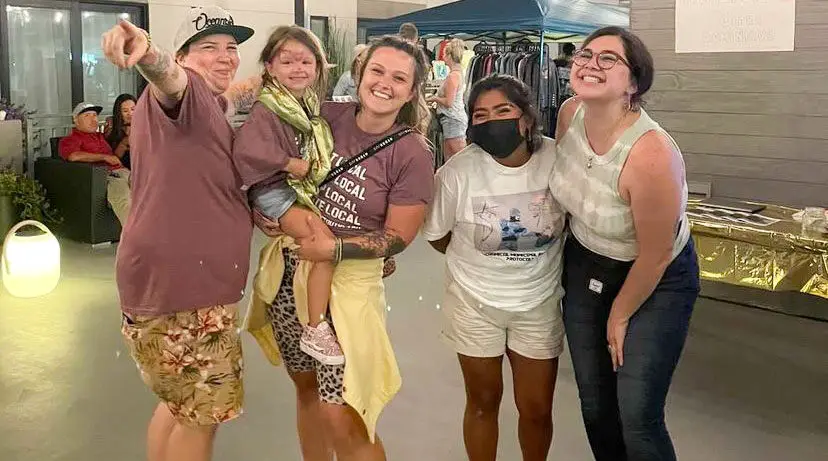 Sunny Soto, Alysha Briscoe, Jasmine Venegas and Alma Rodriguez hosted the first Mutual Aid Market at the Springhill Suites by Marriott in downtown Oceanside.