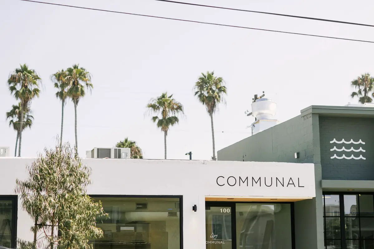 Communal in Oceanside is an eclectic mix of businesses from a flower shop and work spaces to a wine bar, cafe and restaurant. Photo courtesy of Let’s Frolic Together