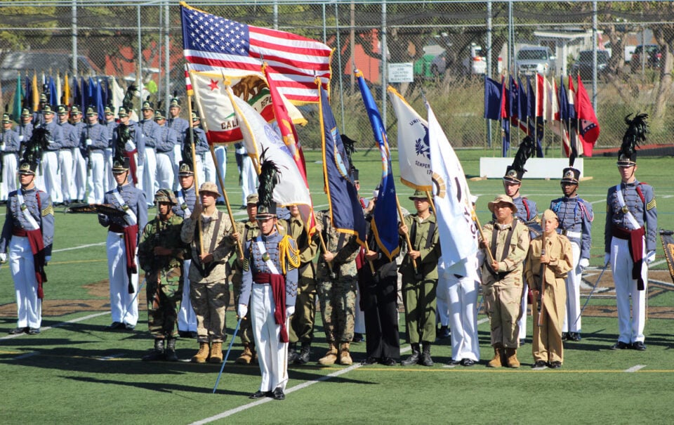 The Army and Navy Academy in Carlsbad held its 13th annual pass and review on Nov. 11 to honor and recognize Veterans Day. Photo by Steve Puterski