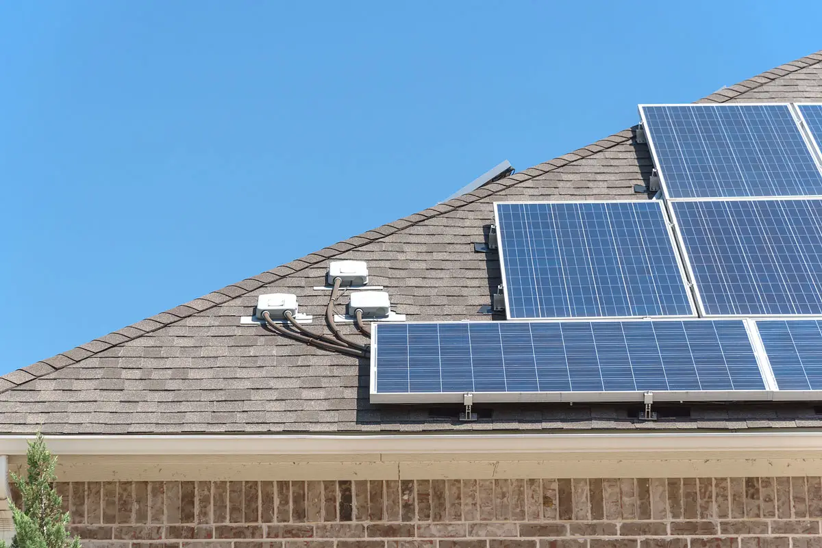 rooftop solar panels on a home in California