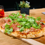 Prosciutto flatbread with MRKT's old fashioned cocktail. Photo by David Boylan